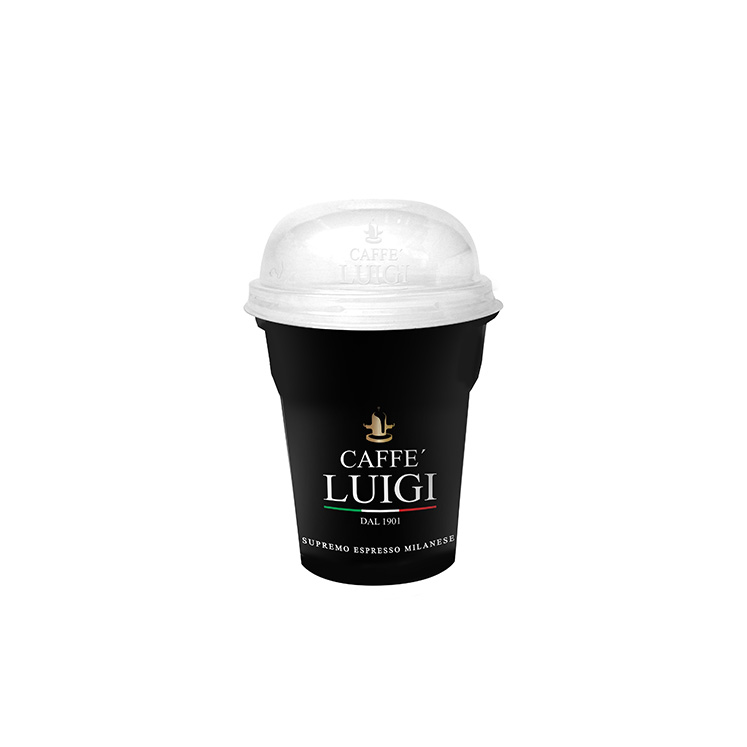 carbohydrate Intestines crab Ποτήρι πλαστικό μαύρο 330ml Caffe' Luigi - HASKOS Coffee & Beverages